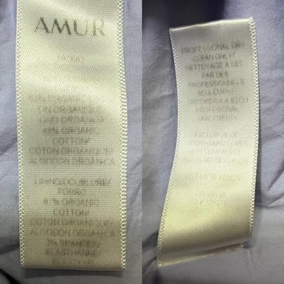 Amur Roxy Linen Blend Strapless Tiered Dress Women Size 2 - Picture 7 of 8